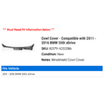 thumbnail image 2 of Cowl Cover - Compatible with 2011 - 2016 BMW 550i xDrive 2012 2013 2014 2015, 2 of 2