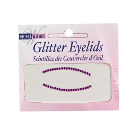 Women's  Purple Glitter Jewel Costume Eyelids
