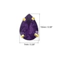 thumbnail image 2 of Unique Bargains 20Pack Teardrop Sew on Rhinestone - 10x7mm Glass Teardrop Crystal Rhinestones in Gold Prong Setting (Dark Purple), 2 of 7