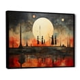 thumbnail image 2 of Designart "The Birth Coral and Grey Mexican Art" Mexican Floater Framed Wall Art Print, 2 of 7