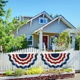 thumbnail image 5 of Deeceymbur Independence Day Scalloped Flag Star And Stripe Printed Yard Fence Hanging For Indoor And Outdoor Use With Canvas Header And Eyelets, 5 of 6