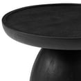 thumbnail image 6 of Coffee Sofa Side End Table, round, Black, Wood, Living Room Lounge Cafe Lobby Hospitality Restaurant, Modern Contemporary, HB37694, 6 of 7