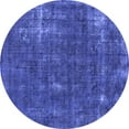 thumbnail image 1 of Ahgly Company Indoor Round Oriental Blue Industrial Area Rugs, 8' Round, 1 of 4