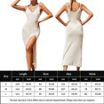 thumbnail image 2 of Falda Señoras 1 pieza túnica bikini espalda descubierta verano Sling vestido vacaciones vacaciones traje Cgtredaw para Mujer Beige T XXL, 2 of 6