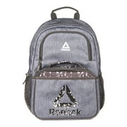 Reebok Unisex Riley Backpack with Lunch Box - Dark Heather Gray
