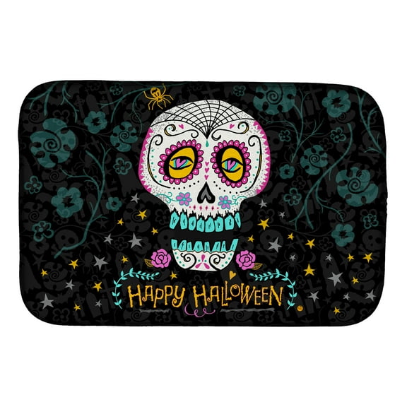 Happy Halloween Day of the Dead Dish Drying Mat