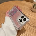 thumbnail image 6 of Case for iPhone 13, Glitter Cute Sparkle Case Hybrid Dual-Colors Gradient Women Girls Protective Phone Case Cover for iPhone 13, Bling Slim Shockproof Protection Cover, Pink/Lightpurple, 6 of 13