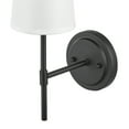 thumbnail image 3 of Globe Electric 14" 1-Light Matte Black Indoor Wall Sconce with White Fabric Shade, 3 of 9