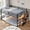 Brown, variant on Afuhokles Low Bunk Bed Full Over Full with Storage Staircase, Drawers and Shelves, LED Lights Metal Floor Bunk with Power Outlet, Brown