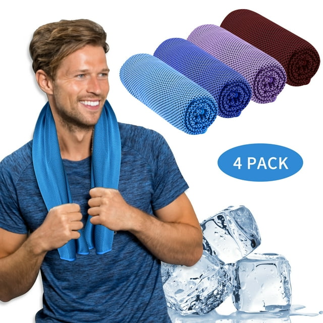 4 Packs Cooling Towel, Cooling Towels for Neck and Face Cool Towel for
