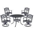 thumbnail image 1 of Homestyles Sanibel Aluminium 5 Pièces Salle à Manger Extérieure en Noir, 1 of 18