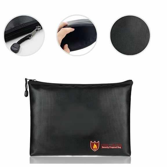 GJX Fireproof Document Bag,Fire and Water-Proof Money Bag,Safe Storage for Documents,Cash,and Valuables,Emergency Protection Safe Bag