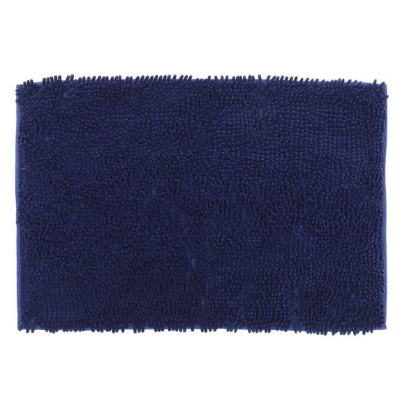 GOOHOCHY Navy Blue Bathroom Rug with Excellent Antiskid Bottom for Home Use Polyester