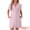 Pink, variant on DARING DIVA Women's Button Down Short Sleeve Sleep Shirt with Pockets L Pink