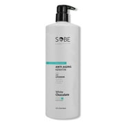 SOBE LUXE - Brazilian Keratin Smoothing Treatment, Blowout Straightening System for Dry and Damaged Hair, 32 Oz, White Chocolate - Forte, Sulfate Free - Eliminates Curls and Frizz, All Hair Types