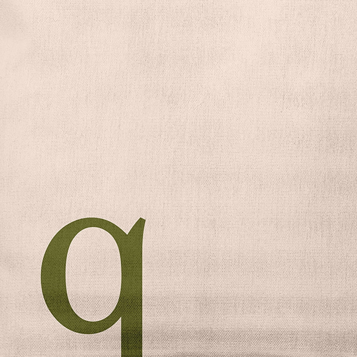 Simply Daisy 20" x 20" Modern Monogram Decorative Throw Pillow, Olive
