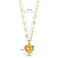 thumbnail image 4 of Stainless Steel Love Heart Necklace For Women 2023 New Trendy Lip Chain Simple Pendant Necklace Jewelry Gift Wholesalers, 4 of 5