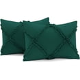 thumbnail image 5 of DNG Creations 1 Piece Luxurious Diamond Ruffle Comforter Super Soft, All Season Pintuck 800 Thread Count, 100% Egyptian Cotton, Full/Queen Size Teal Green Color, 5 of 9