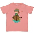 thumbnail image 3 of Inktastic Fishing Boy, Fisherman, Fishing Rod, Brown Hair Boys Toddler T-Shirt, 3 of 5