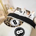 thumbnail image 2 of spefrowx Cartoon Lucky 8 Ball Duvet Cover Queen for Girls, Brown Leopard Print Queen Bedding, Black Reversible, 3 Pieces, 1 Duvet Cover and 2 Pillowcases, 2 of 6