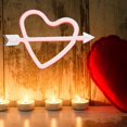 thumbnail image 4 of Dioche LED Wall Lamp PVC Heart Shape Warm White Light Bedroom Dormitory, 4 of 8