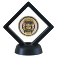 thumbnail image 1 of SH Challenge Coin Display Frame, 3D Floating Display Case Stand Holder, Medallion Medal Specimen Military Coin Clear Box (Black), 1 of 4