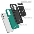 thumbnail image 2 of Dteck Case for Samsung Galaxy A15 5G with Detachable Card Holder Cover,Shockproof Rubber Kickstand Rugged Military Grade Protective Back Phone Case,Darkgreen, 2 of 9