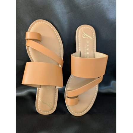 Fashostyle Leather Toe-loop Women Summer Sandal - BROWN