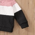 thumbnail image 6 of PatPat Toddler Girl Boy Long Sleeve Colorblock Hoodie Sweatshirt and Jogger Pants Set for Baby, Pink, Baby: 18-24 Months, 6 of 11