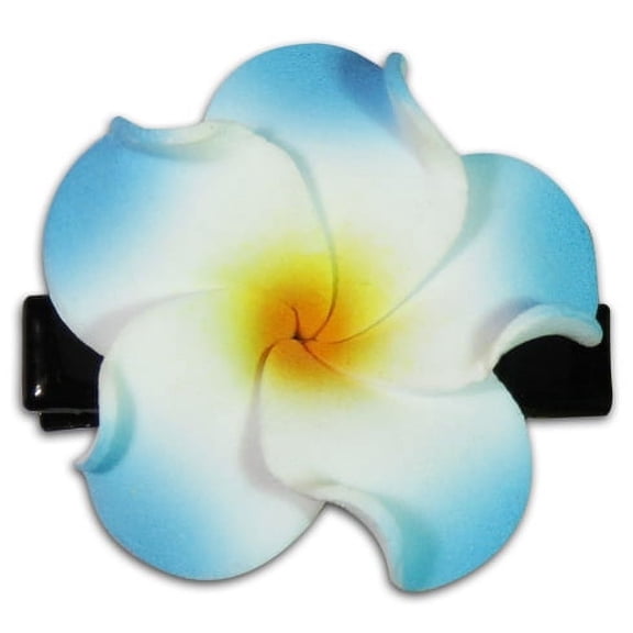 Hi Jewelry Foam Hair Clip Mini Blue-White 2 Set