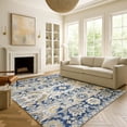 thumbnail image 6 of Addison Rugs Chantille Indoor/Outdoor Traditional Navy Machine Washable Rectangle Rug, 5' x 7'6", 6 of 8