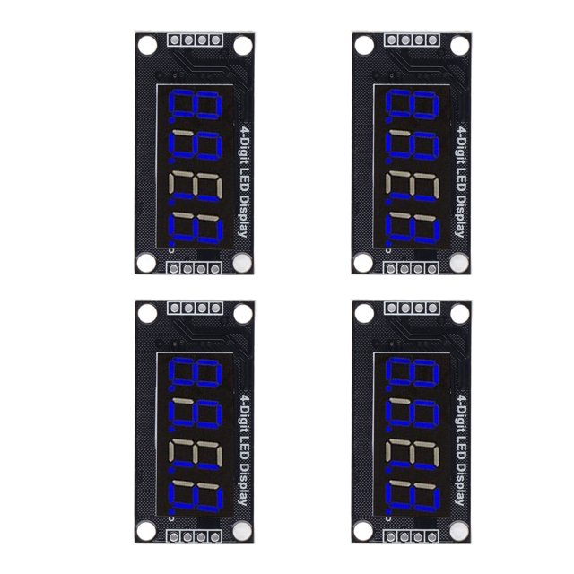 TM1637 Module d'Affichage de Tube Numérique 4 Chiffres 7 Segments Panneau d'Affichage LED Remplacement avec En-tête à Broches