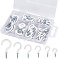 thumbnail image 1 of 70 Pack Screw Hooks Assorted Ceiling Hooks Cup Hook Holder Kit Screw Hook Kit Cup Hooks Eye Hooks Ceiling Hooks, 1 of 1