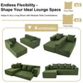 thumbnail image 4 of 108" Oversized L-Shaped Couch,Cloud Sectional Couch With Chaise,Modular Sofa Deep Seat And Removable Armrests,Sectional,Right Facing Plush Corduroy Fabric,Pillow-Back, Living Room Decor & Additions, 4 of 14