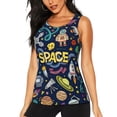 thumbnail image 3 of Goofa Colorful Space Printed Womens Workout Tops for Women Sleeveless Yoga Shirts Athletic Running Tank Tops Sleeveless Gym Clothes Workout Apparel-Large, 3 of 9