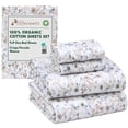thumbnail image 6 of RUVANTI 100% Organic Cotton Sheets - Full Size bed sheet - 4 Piece Percale Weave Bedding, Crisp, Cooling & Breathable, Soft & Durable, 16" Deep Pocket, Hotel Quality Sábanas - Tranquil, 6 of 7