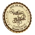 thumbnail image 2 of Custom Engraved Wooden Magnet Personalized Gift 20 Rustic Wedding Save the Date Wooden Magnet, 2 of 3