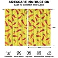 thumbnail image 2 of Boys Girls Kids Nursery Curtains Red Chili Peppers Print Pattern Window Drapes for Living Room Bedroom Playroom Decor Rod Pocket 52x84Inch 2 Panels, 2 of 2