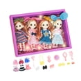 thumbnail image 2 of Juego de muñecas de princesa para niñas, figuras de princesas, colección de recuerdos de fiesta, juego de muñecas imaginativas de 15cm/5,91 pulgadas para niñas 4 piezas, 2 of 8
