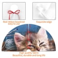 thumbnail image 4 of Picia Playful Cat Print Christmas Tree Skirt , Christmas Tree Skirt Ornaments for Merry Christmas Holiday Party Decorations Indoor Outdoor-36", 4 of 7