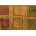 thumbnail image 1 of Ahgly Company Indoor Rectangle Abstract Orange Modern Area Rugs, 7' x 9', 1 of 4