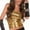 Gold, variant on Women's Sparkly Bling Sequin Tube Top Sexy Stretchy Crop Top Party Clubwear Camisoles Purple One Size