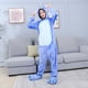 thumbnail image 5 of Pijama de una pieza con capucha para hombre y mujer, cálido, sencillo, transpirable, moderno, de invierno, con puntada azul, L, 171-180 cm/67,3-70,9 pulgadas, 5 of 15
