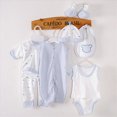 thumbnail image 2 of CAUYDYNewborn Baby Boy Girl Organic Cotton Cute Layette Set and Giftset For 0-3 Months0-3 ML101-Light blue,12-18 M), 2 of 5