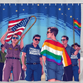 thumbnail image 1 of Vibrant LGBTQ+ Pride Parade Shower Curtain - Celebrate Diversity & Inclusion with Bold Colors, 1 of 4