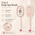 thumbnail image 2 of Electric Spray Air Cushion Massage Comb, 2026 New Upgrade Hair Brush with Water Spray, Self-Cleaning 3-In-1 Spa Misting Detangler, Anti-Tangle & Anti-Static for Frizzy Hair & Scalp Care (Yellow), 2 of 9