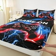 thumbnail image 3 of Castle Fairy Lightning Gamer 4-Piece Full Size Sheets for Boys Girls Women Men,Abstract Gamepads Bed Sheets,Video Game Lightweight Sheet Sets,Breathable Home Decor, 3 of 7