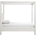 thumbnail image 2 of Bowery Hill Contemporary Cream Linen Textured Fabric Upholstered Twin Bed, 2 of 11