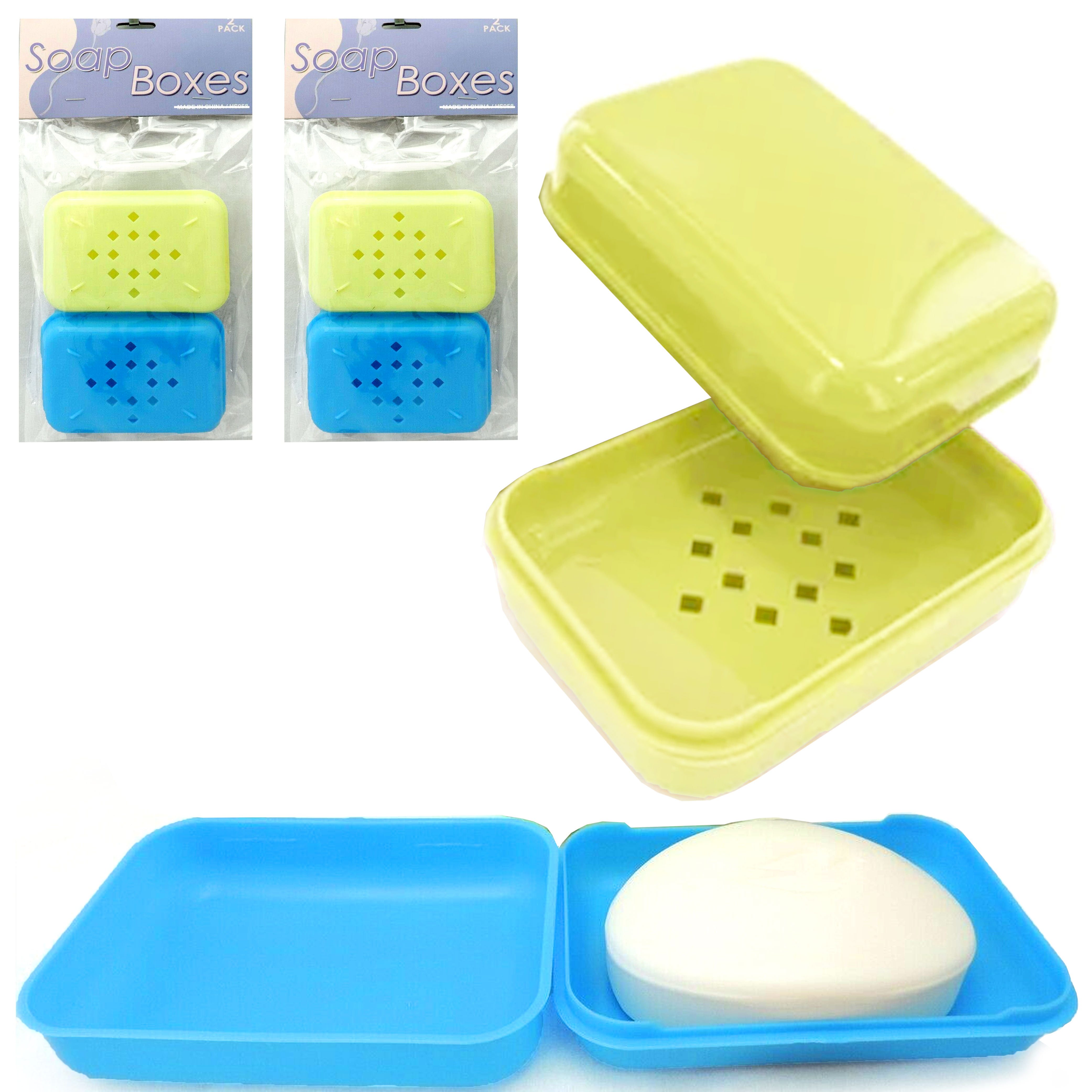 Soap Dispenser Dish Case Holder Container Box For Bathroom Travel Carry Case 