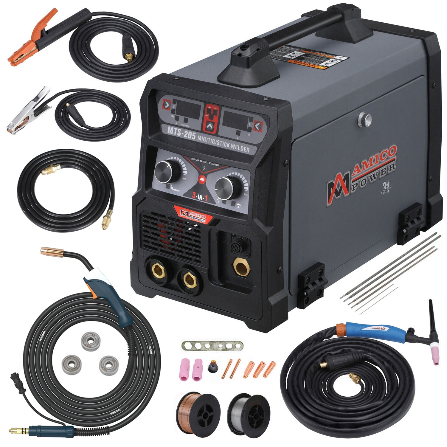 Buy MTS205, 205 Amp MIG TIGTorch Stick Arc Combo Welder, Weld